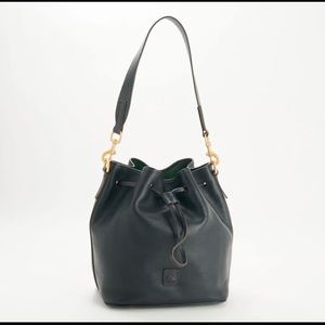 Dooney& Bourke Florentine Leather Drawstring Bag Black/Black
